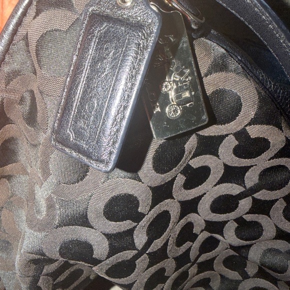 Coach Black Patterned Shoulder Bag - Picture 6 of 10